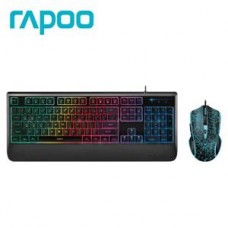 【Rapoo】雷柏 V110 炫彩背光電競鍵鼠組 黑